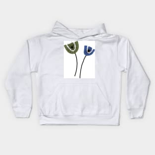 Post modern flowers Kids Hoodie